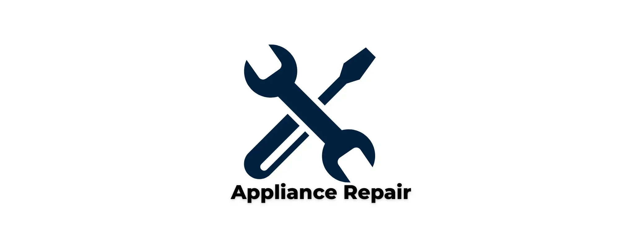 Appliance Repair logo with crossed wrench and screwdriver, symbolizing professional appliance repair services.